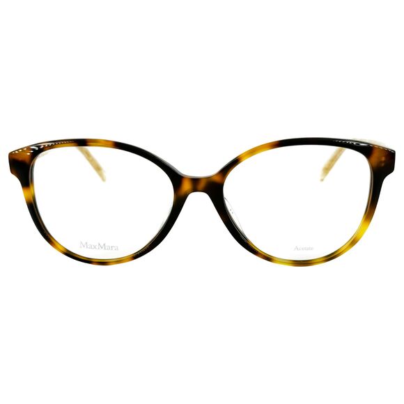 Max Mara MM1380 F Womens Plastic Eyeglass Frame 0086 Dark Havana 54-17 main image 3